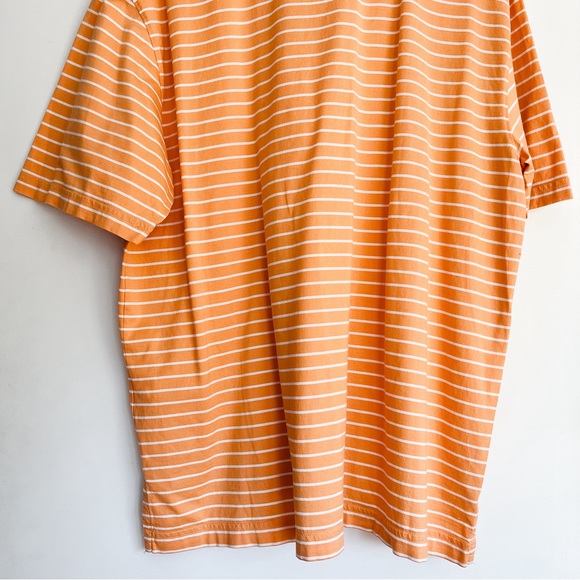 Vineyard Vines Men’s Striped Short Sleeve Polo Shirt Orange White Large - Picture 6 of 8